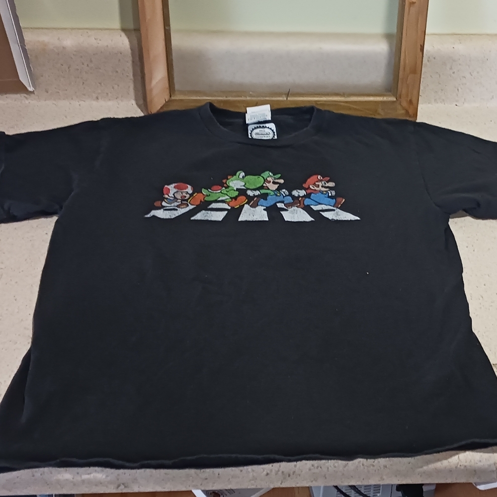 2017 Super Mario Abbey Road Shirt Nintendo The Beatles Tee youth XL